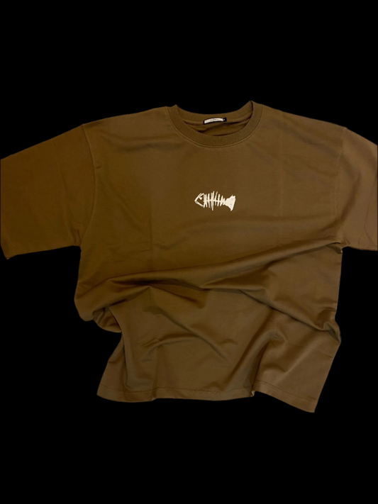 LEAVE ME ALONE - BROWN OVERSIZED T-SHIRT