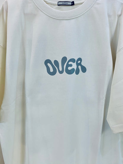 OVER - WHITE OVERSIZED UNISEX T-SHIRT