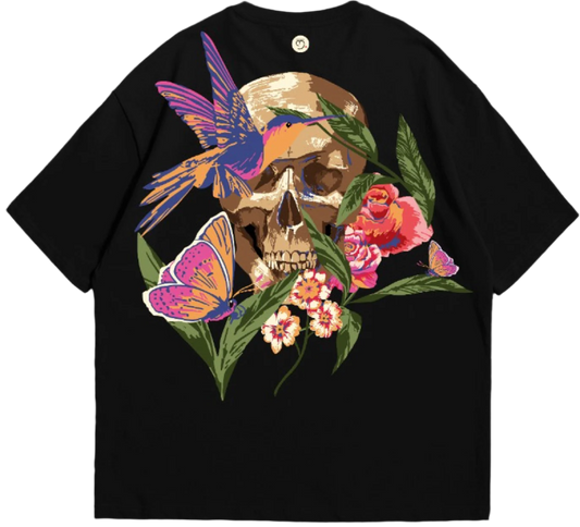 SPOOKY GRAVE - BLACK OVERSIZED UNISEX T-SHIRT